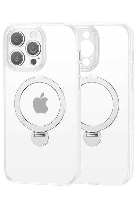 For iPhone series Case, Compatible with MagSafe, Military Grade Protection, Magnetic Ring Stand, Slim Translucent Matte Phone Cover, Anti-Fingerprint, Anti-Scratch